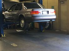 Something like 89,000 miles, and a 5-speed 