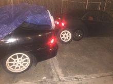 Picked up 15 inch white itr wheels.   Finally.  Now we got one of every kinda oem itr wheels lol 