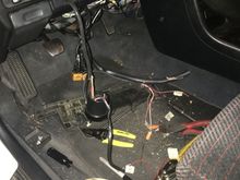 Gauge wiring pulled out.