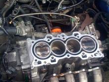 this is my block im pulling out. putting in a b18a1. ls/vtec!