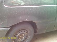 Wheel wall was rebuilt there was rust eating it away