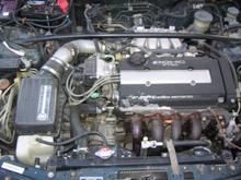 b18c1=dc sport 4-1 headers,custom air intake,eibach lowering springs,rota grids,type r rear sway bar,short shifter,
