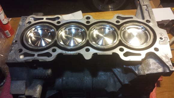 Pistons and rods are in...