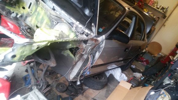 Cut apart and fixing the side rail