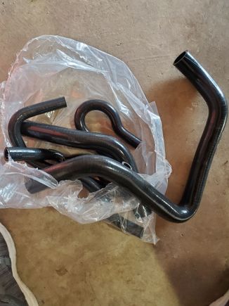 New Ebay silicone hoses.  I buy nothing ebay, but these seem ok.  