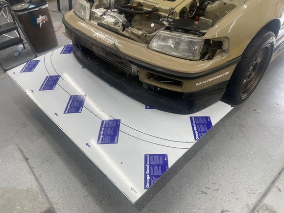 Decided to start making a front splitter out 1/2” alumalite