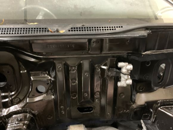 I've also mounted my first piece back on the firewall. 