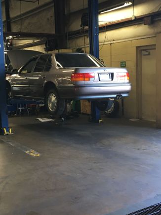 Something like 89,000 miles, and a 5-speed 