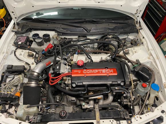 Just out of the breather set up so I relocated the battery. I have the OEM ITR bar going back on
