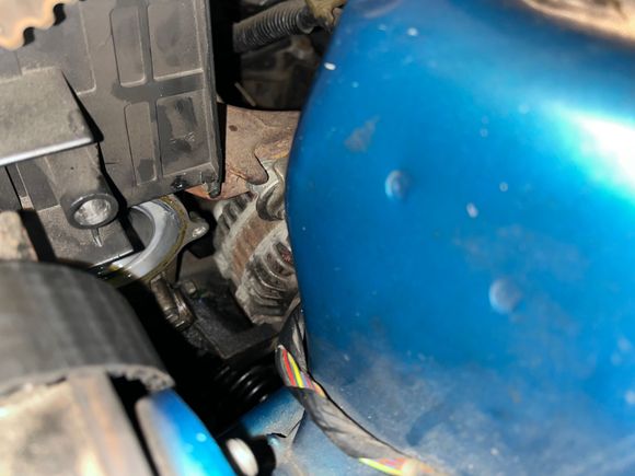 Scotch brite got the old gasket material off the mating surface