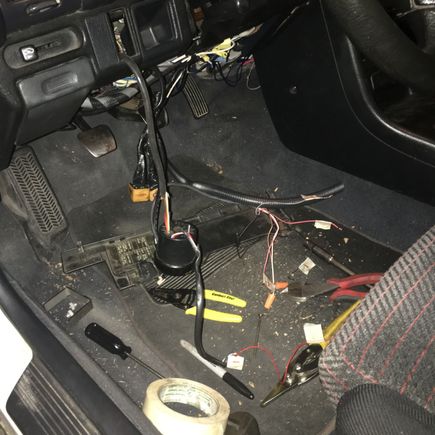 Gauge wiring pulled out.