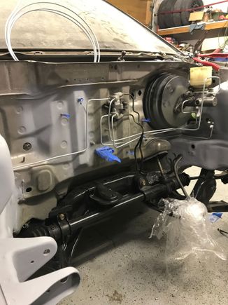finished my brake lines before i started prepping for paint