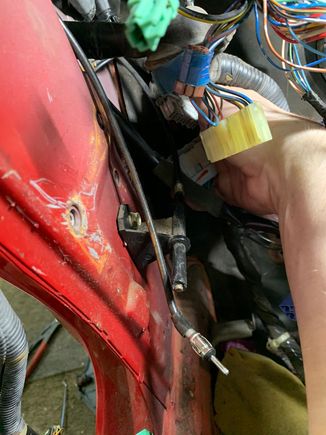 It's kind of hard to see where it is in the first two photos. Hope this helps.