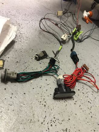 Layed out my wiring to start cleaning everything up. Using the PWJDM and ICB Motorsport harness to make wiring my front end easier