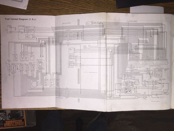 1.5L Dualpoint fuel injection wiring diagram.