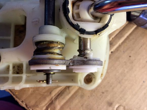 Bushing sticks out just a little, but does not hinder any movement.