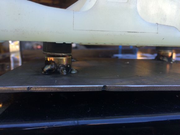 Rubber mounts after cutting.
