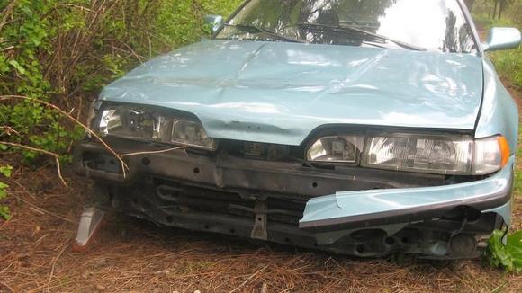after hitting the deer. The hood flew back and saved the windsheild lol