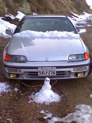 in the snow at Mt. Baldy