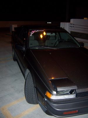 Crappy Picture of my car at night.