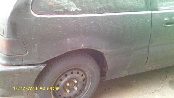 Wheel wall was rebuilt there was rust eating it away