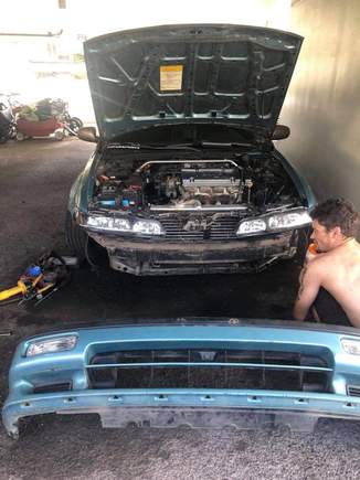 Trying to make a 91 DA integra front work on my 92 CB accord