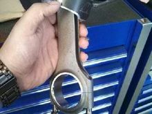 Eagle H beam Forged rods, Wiseco Forged 9:1 pistons held together with ARP studs