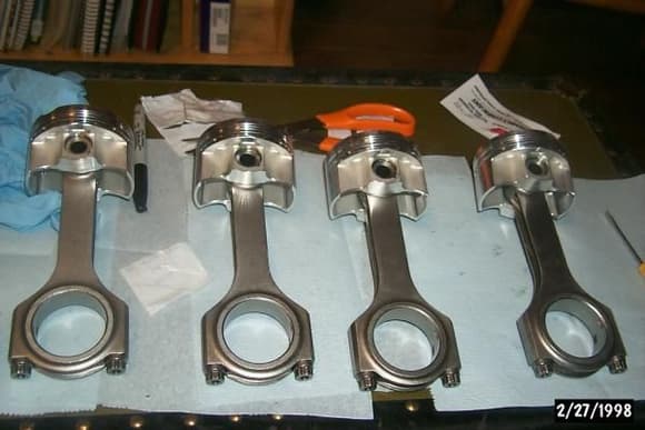 pistons and rods together
