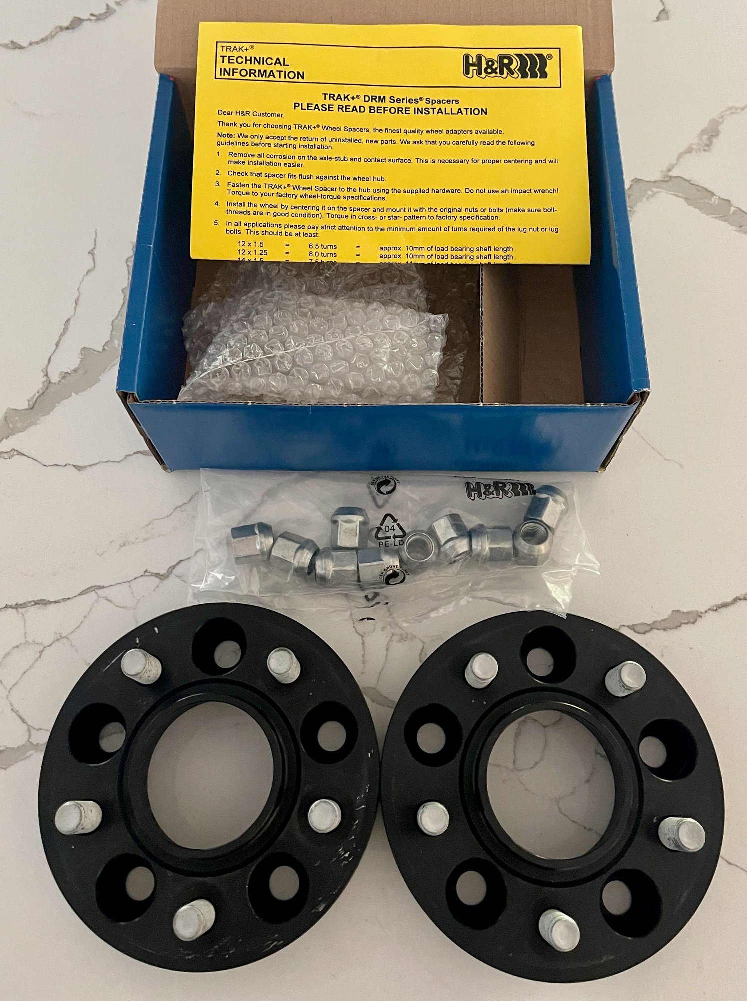 Wheels and Tires/Axles - H&R 30mm Trak+ DRM Spacers for Land Rover Discovery Range Rover Sport - Black - New - 2014 to 2019 Land Rover Range Rover Sport - 2013 to 2019 Land Rover Range Rover - 2018 to 2019 Land Rover Discovery - Poway, CA 92064, United States