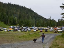 Camping area 2 the VW Vanagons are circled, must be a protective thing  