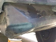 Step 14b Using Helper or a handy jack gently lower the tank from the left