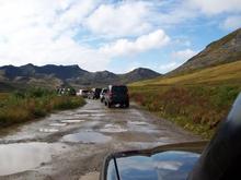 Bumpy road in Hatcher's Pass, Alaska.