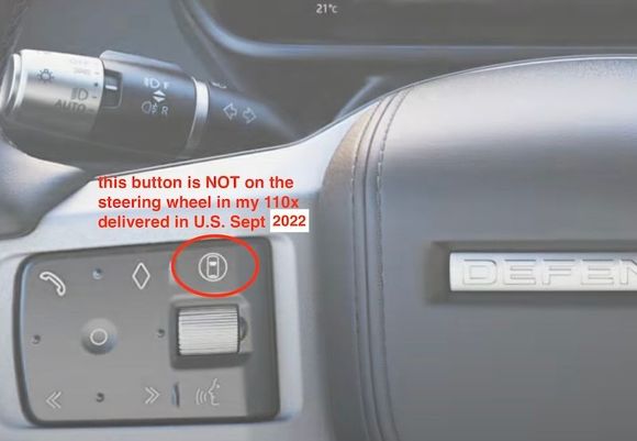 Here's the button I'm referring to on the steering wheel I noted earlier
