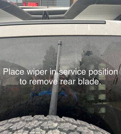 Activate service mode to remove blade. 