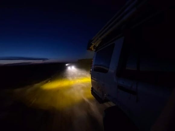 Baja designs dust light on a night run