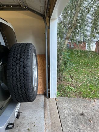 Defender is smaller than my X but that tire makes it long