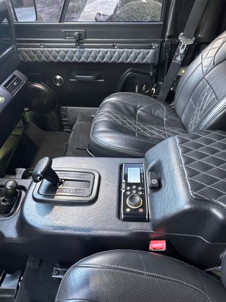 Quilted leather front seats 