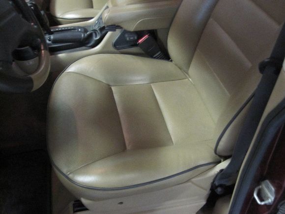 Swapped out the passenger seat cushion with the drivers and treated it with Obenauf's Leather Oil