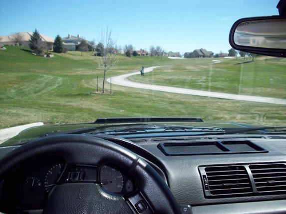 You have no idea how much I wanted to just floor it and drive all over the little hills on the golf course.