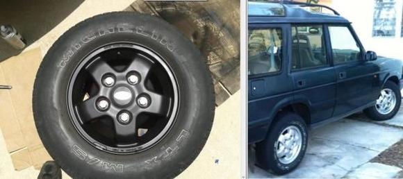 After / Before photo of the wheel painting ...