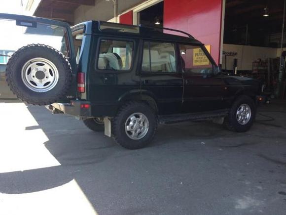 Post-lift and tire install.  Terrafirma MD 2&quot; lift Kit and 275/75/16 Mud Tires