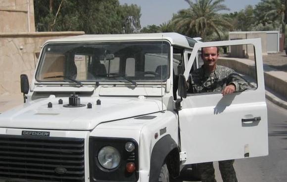 Baghdad, Iraq. I used this Defender to run between camps and bases.  It was my first Rover - and a BLAST to drive!