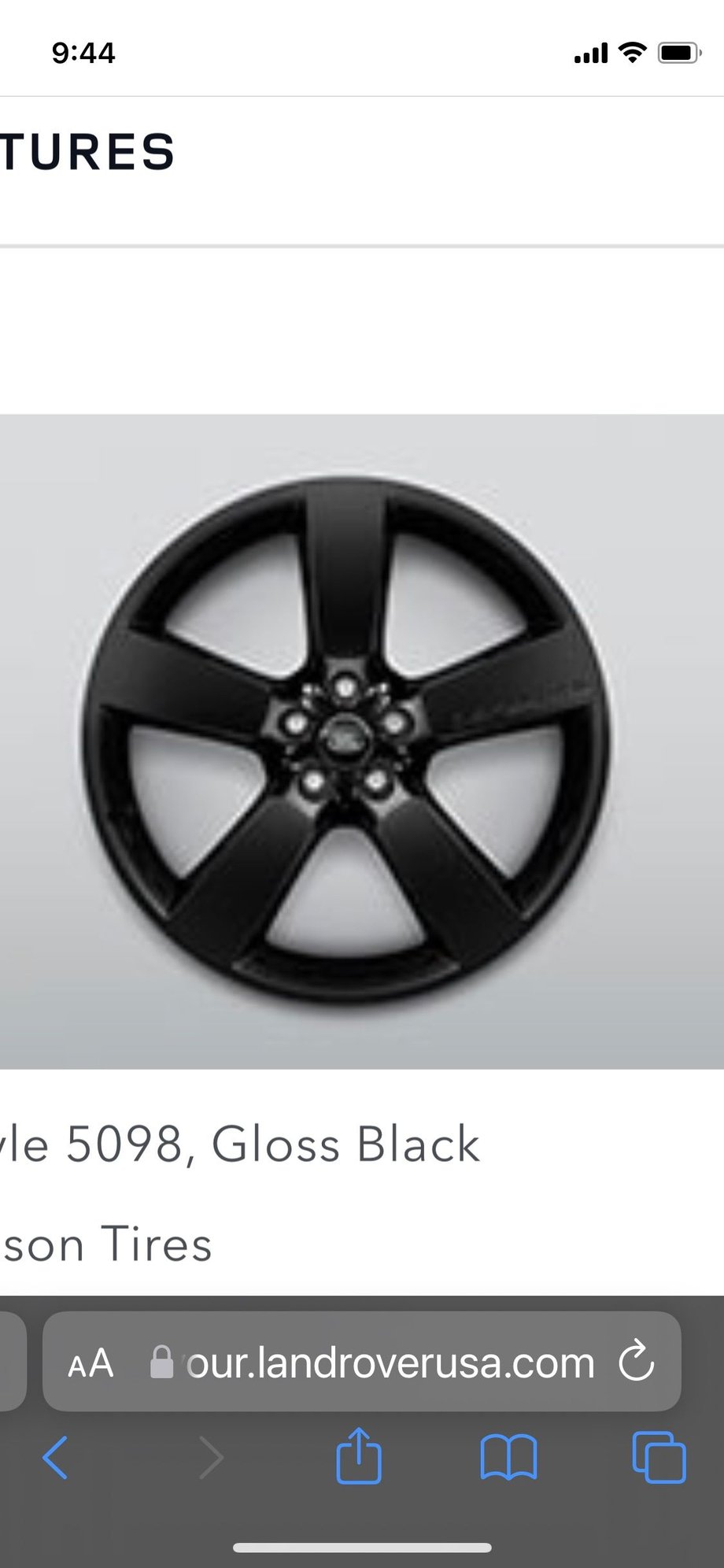Accessories - 22” OEM Black Glossy Wheels with Conti all season tires - New - 2020 to 2022 Land Rover Defender 90 - Deerfield, IL 60015, United States
