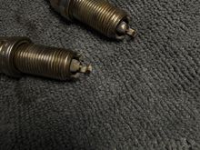 Spark plugs worn contributing to turbulent air flow and combustion. 