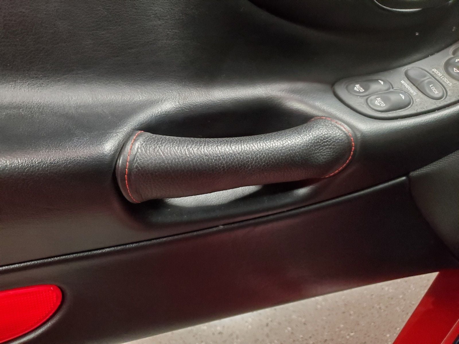  - Redline Goods Black/Red Leather Interior Accessories for C5 Corvette w/ Armrest Assy - Tucson, AZ 85712, United States