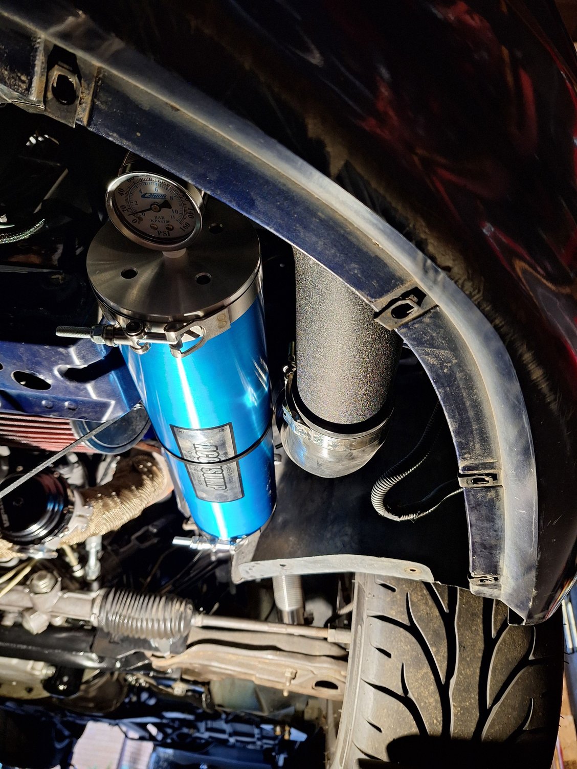 Accusump mocked up for test fitting