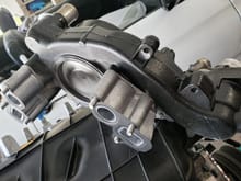 Installed on my water pump.  With this driver's side outlet pump I had to flip my throttle bottle for clearance. People on Corvette forum do it all the time when going FI, so hopefully it's not an issue. 