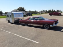 our 65 bonneville and homemade cosmic camper