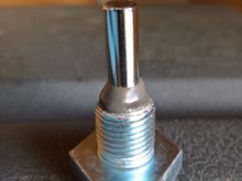 Differential Drain Plug - JB Welded to neodymium magnet