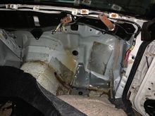 Bare firewall about to get some extra sound deadening material.
